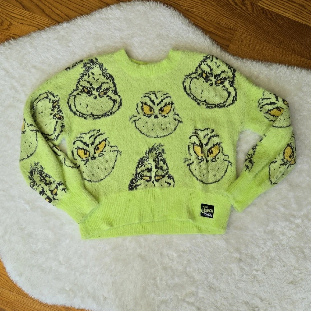 Justice Grinch Sweater, Girls Size Large - Picture 1 of 10